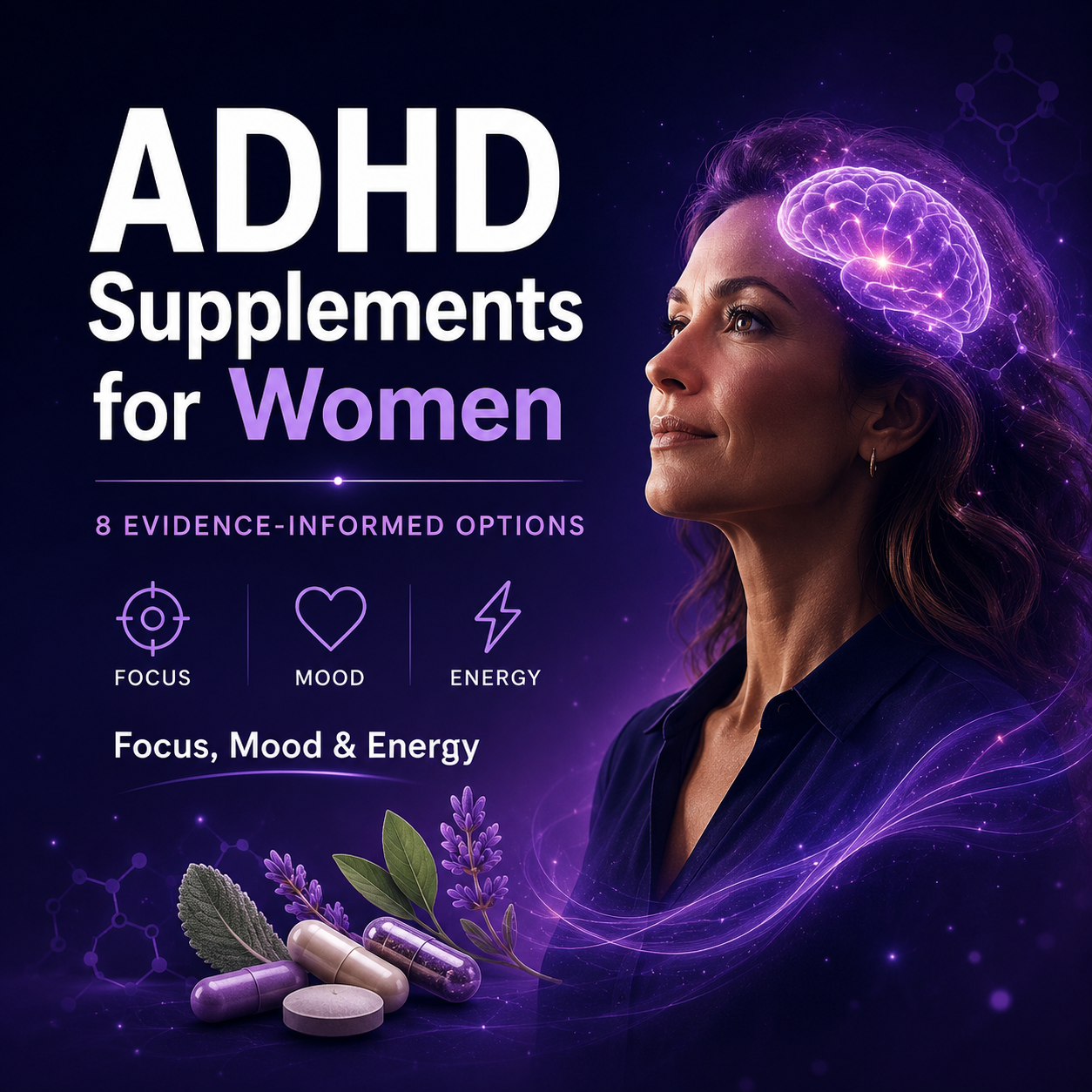 ADHD Supplements for Women: 8 Evidence-Informed Options for Focus, Mood & Energy