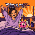 Wake up on fire. No grogginess, no morning fog.